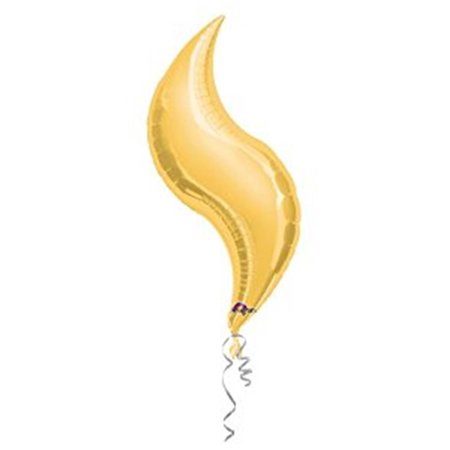 ANAGRAM Anagram 41176 42 in. Gold Curve Flat Foil Balloon 41176